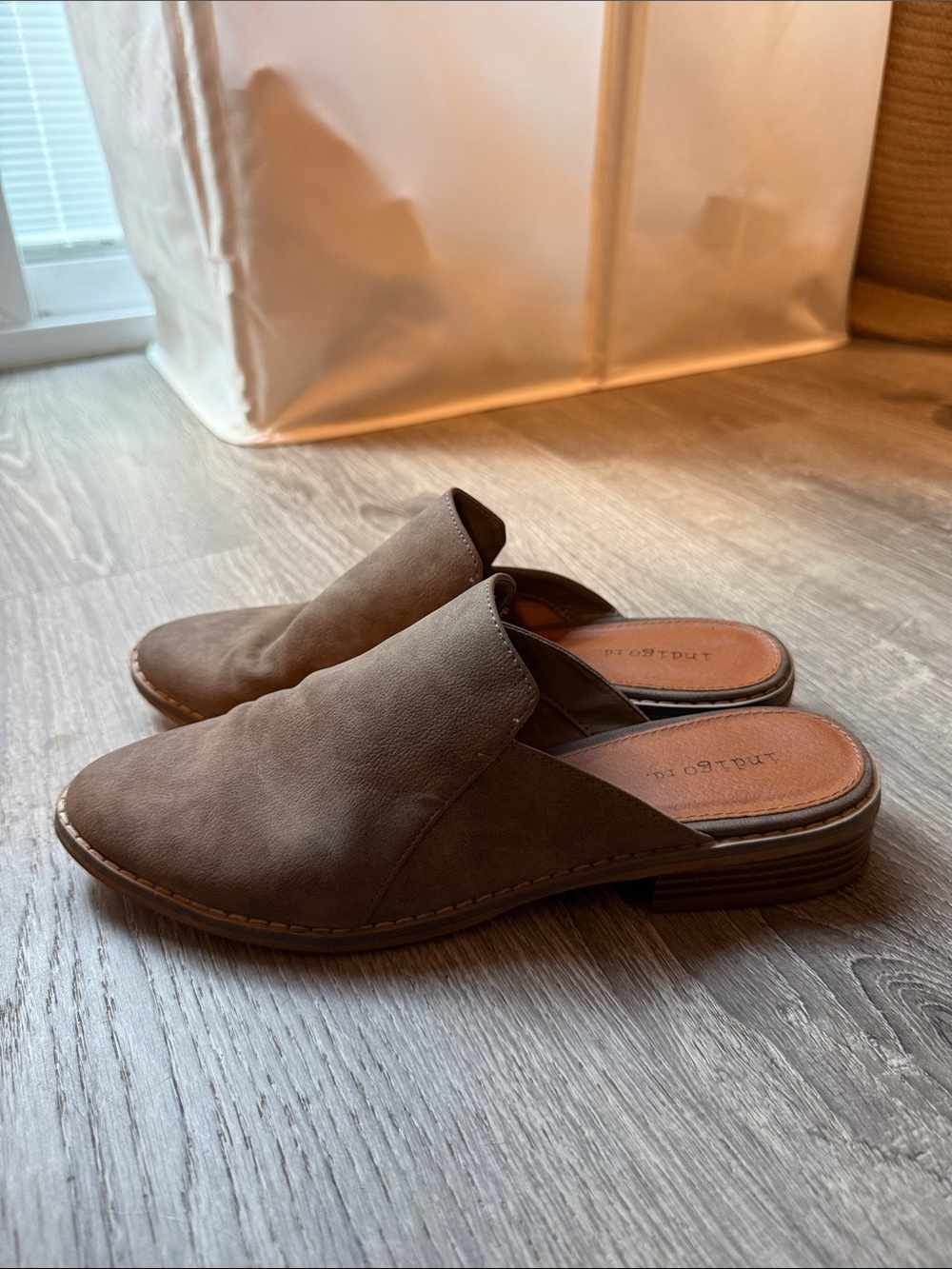 Report Taupe Slip-On Mule Flats - Picture 2 of 5